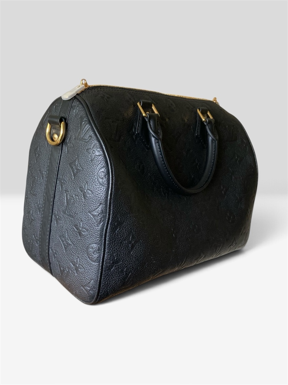 Black logo soft speedy monogram bag - Picture 2 of 16